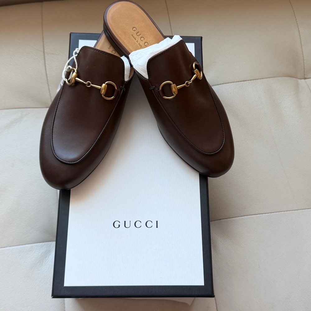Gucci Brown Leather Loafers